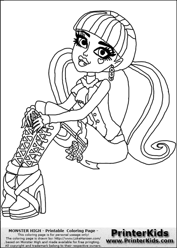 Monster High Vampire Coloring Pages